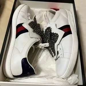 Gucci calfskin Ayers web women Ace bow